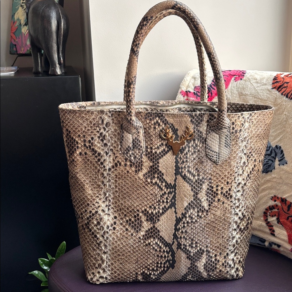 Taxidermy Natural Python Tote Bag - image 1